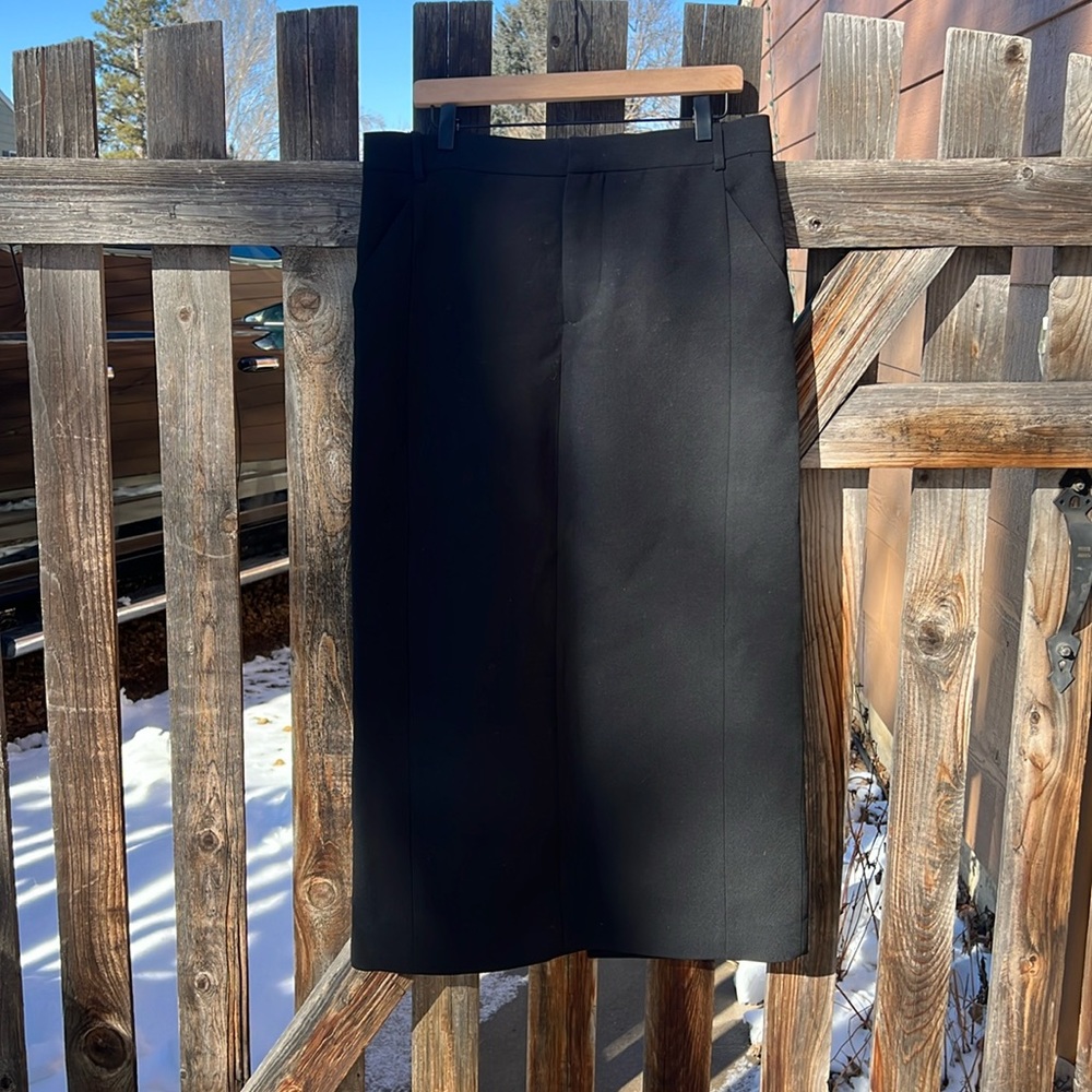 Zara Black trouser full length maxi pencil skirt